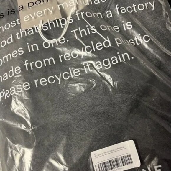 NWT Everlane The Track Crewneck Dark Heather Gray Sweatshirt Men’s Sz Medium - Picture 6 of 7